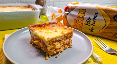  Torta de frango fácil com pão de forma
