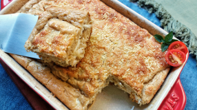 Torta de frango fit de liquidificador