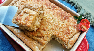 Torta de frango fit de liquidificador