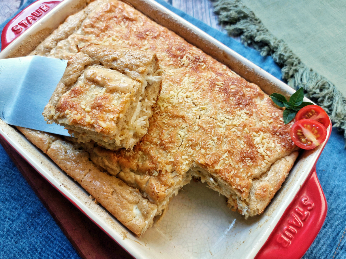 Torta de frango fit de liquidificador