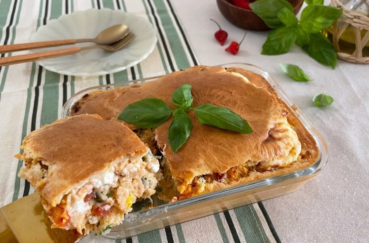 Torta de frango na air fryer