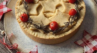 Torta de grão-de-bico com creme de castanha