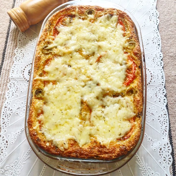 Torta de grão-de-bico com frango