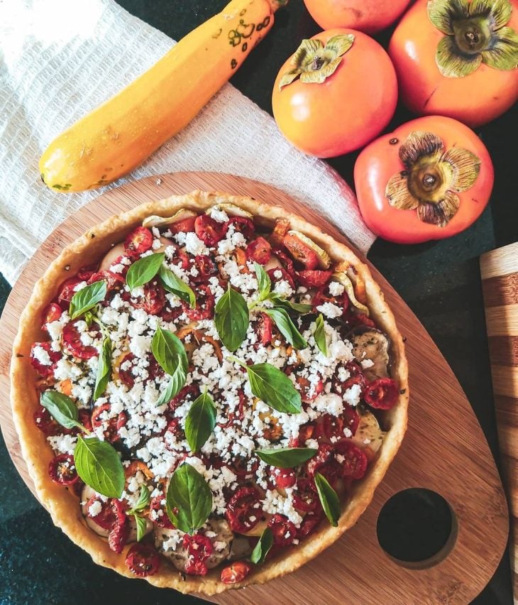 Torta de legumes com ricota