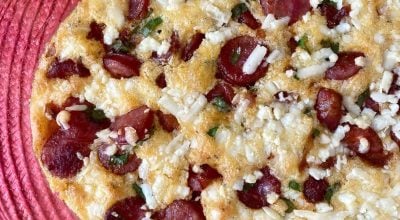 Torta de linguiça low carb