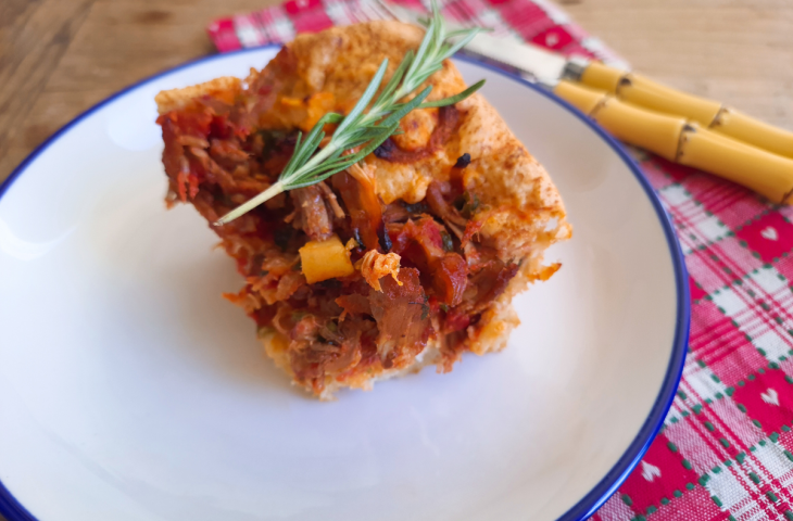 Torta de liquidificador de pernil com maçã