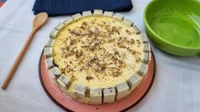 Torta de maracujá com Bis