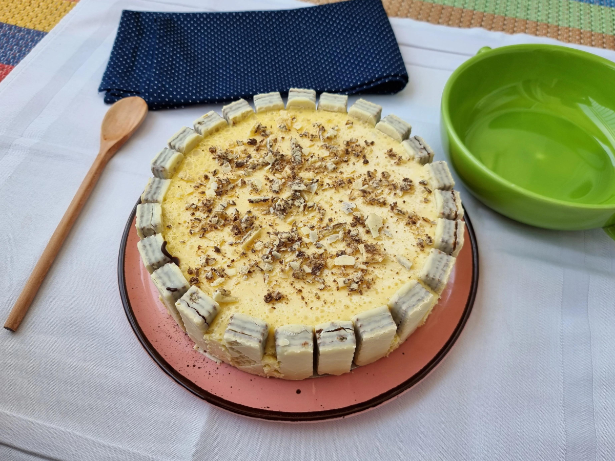 Torta de maracujá com Bis