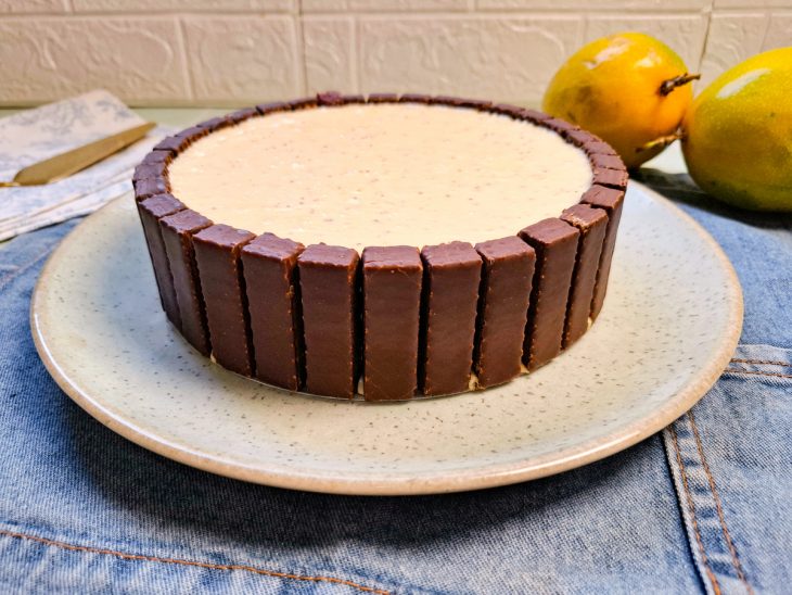 Torta de maracujá rápida pronta para consumo.