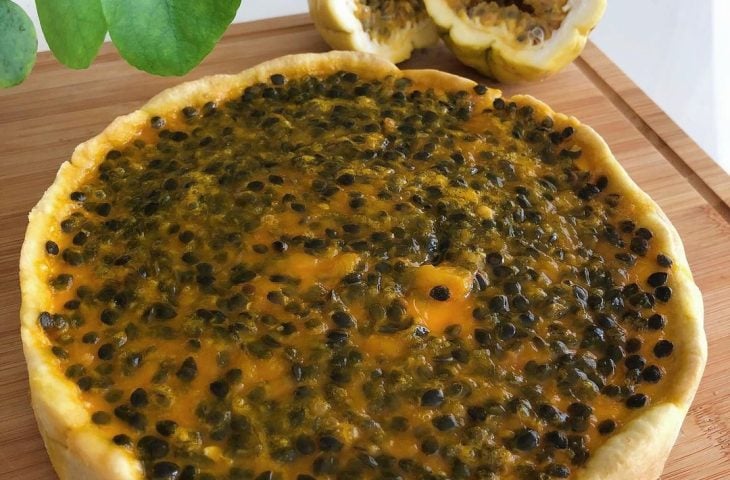 Torta de maracujá vegana