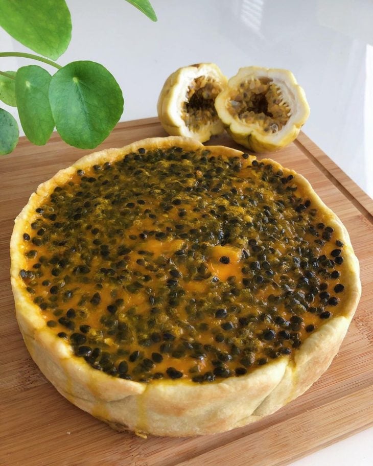 Torta de maracujá vegana