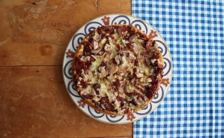 Torta de massa de arroz com calabresa - Passo a Passo