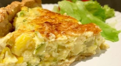 Torta de milho e abobrinha