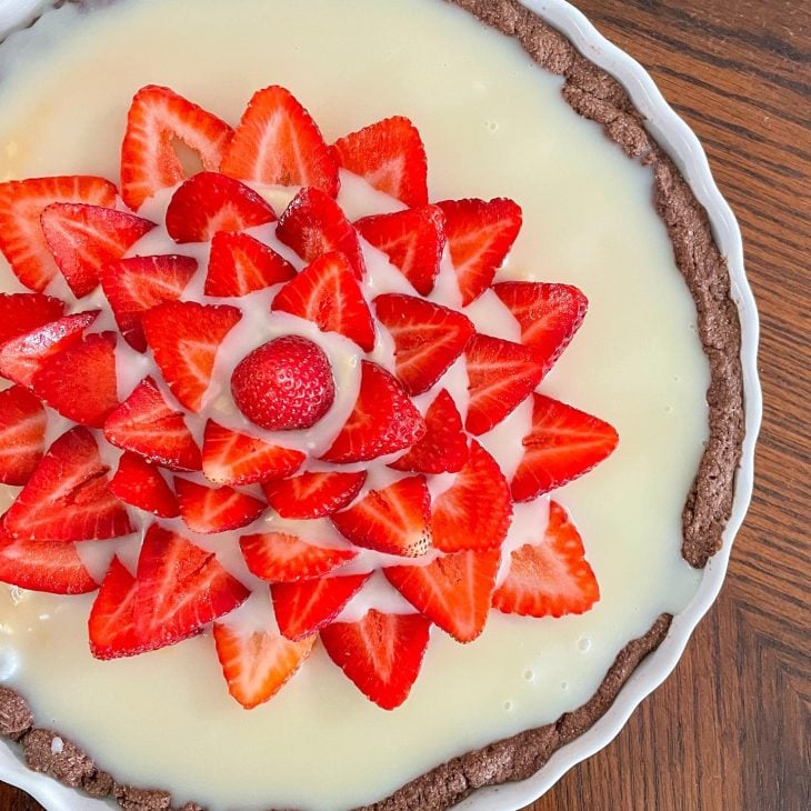 Torta de morango com baunilha