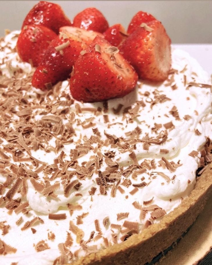 Torta de Nutella com chantilly