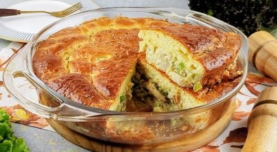Torta de palmito de liquidificador