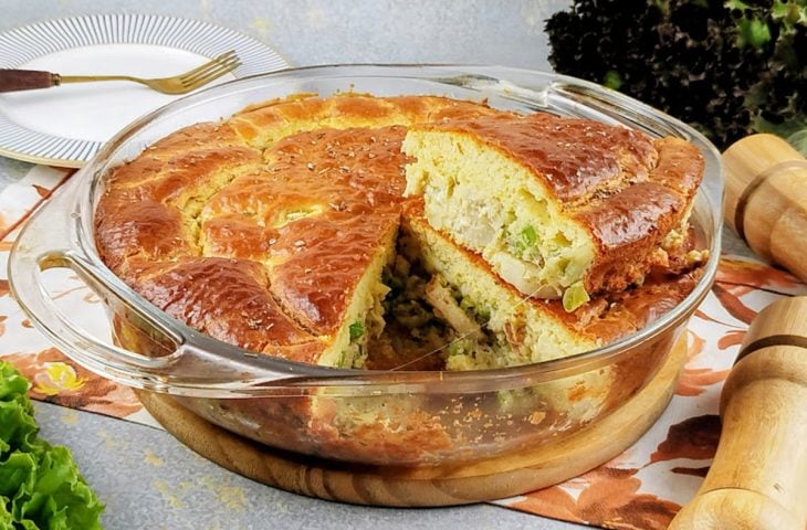 Torta de palmito de liquidificador