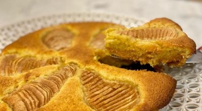 Torta de peras com creme frangipane