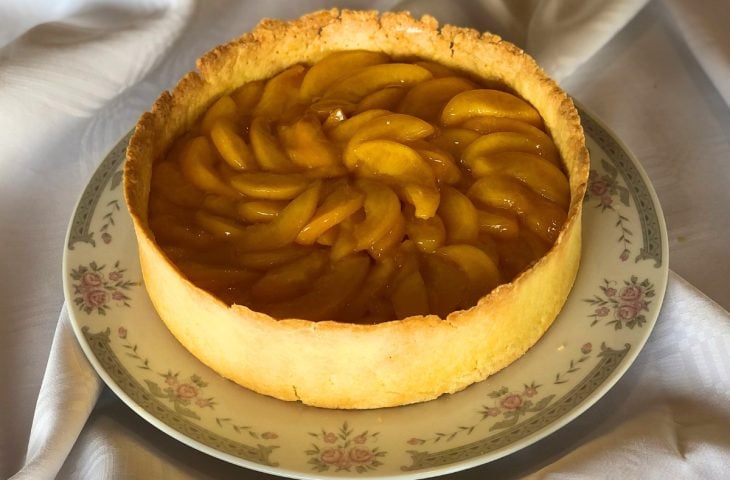 Torta de pêssego simples
