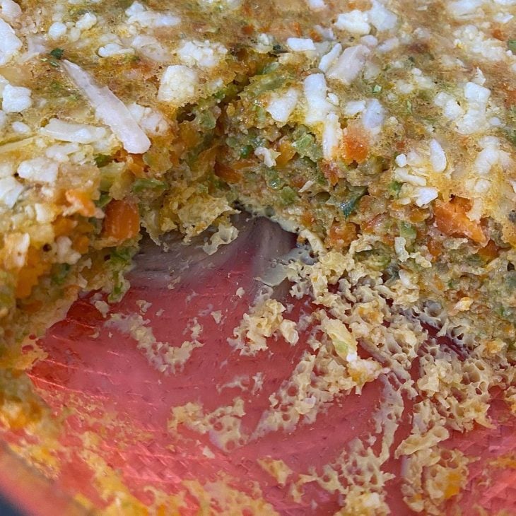Torta de repolho e cenoura com farinha de linhaça