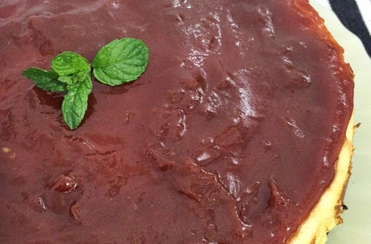 Torta de ricota com goiabada fit