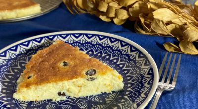 Torta de ricota com passas