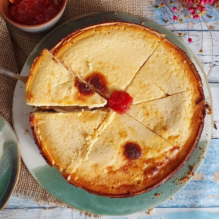 Torta de ricota e amêndoas