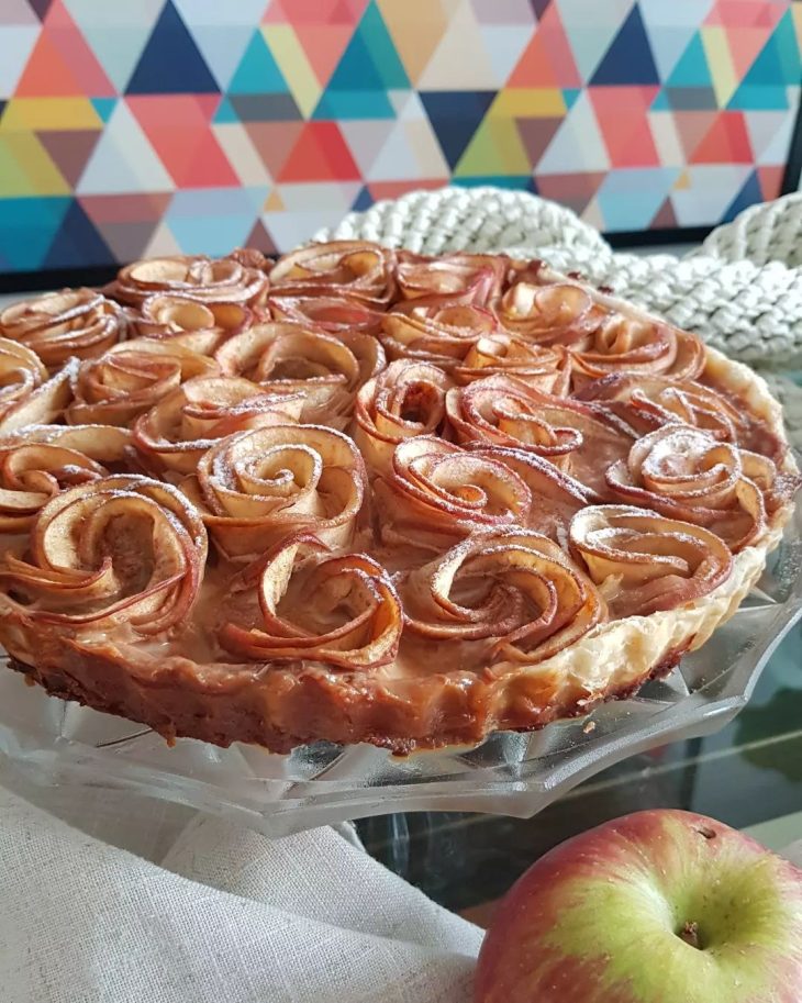 Torta de rosas de maçã