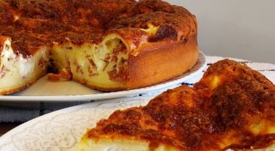 Torta de salame com requeijão