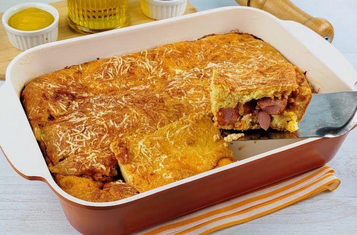 Torta de salsicha econômica
