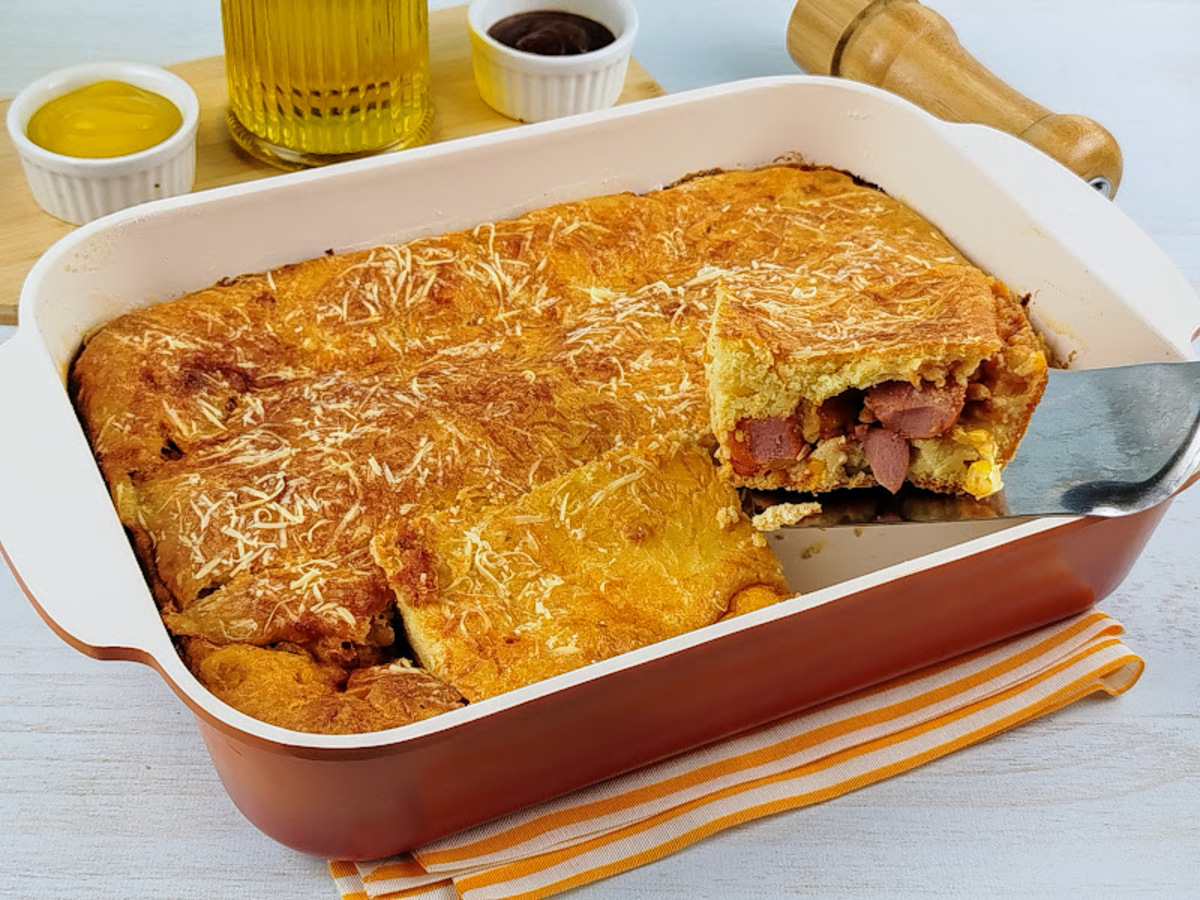 Torta de salsicha econômica