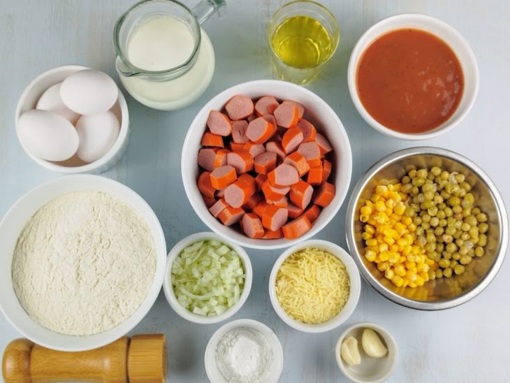 Todos os ingredientes reunidos.