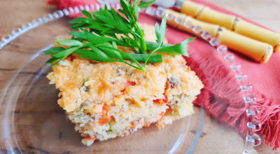 Torta de sardinha com tapioca