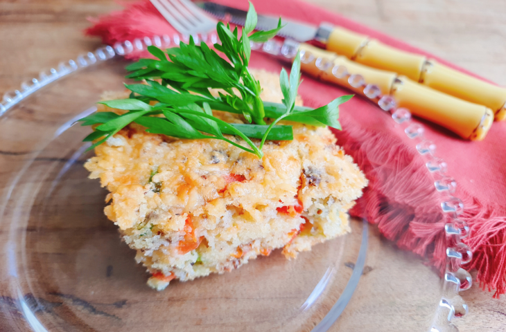 Torta de sardinha com tapioca