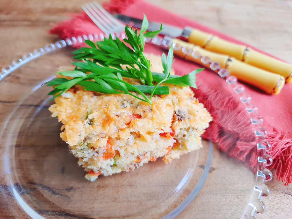 Torta de sardinha com tapioca