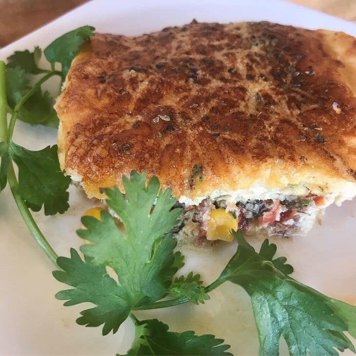 Torta de sardinha low carb