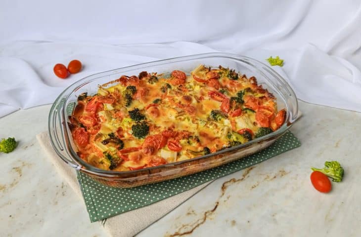 Torta de tapioca com legumes