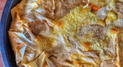 Torta filo de mix de cogumelos