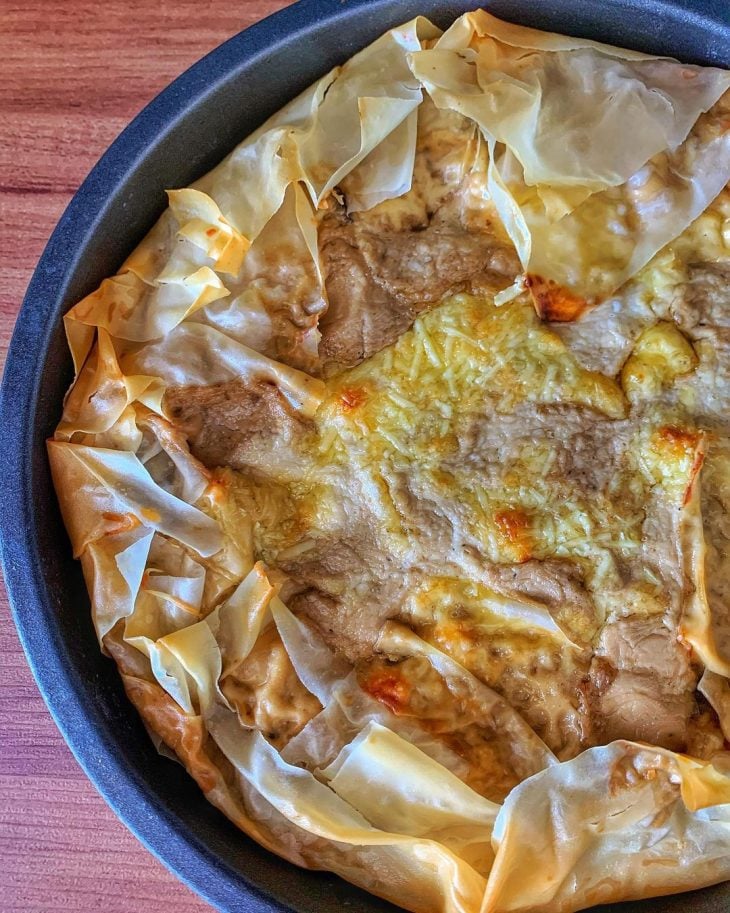 Torta filo de mix de cogumelos