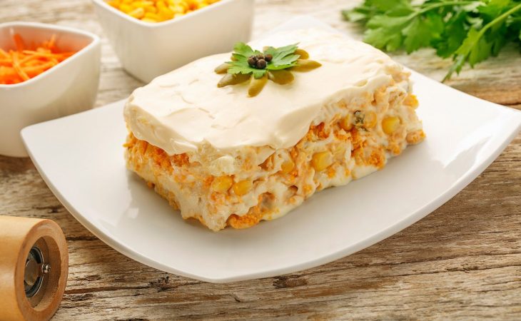 Torta fria de frango com azeitonas