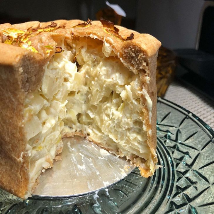 Torta integral de palmito e mascarpone