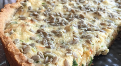 Torta integral de salmão com ricota