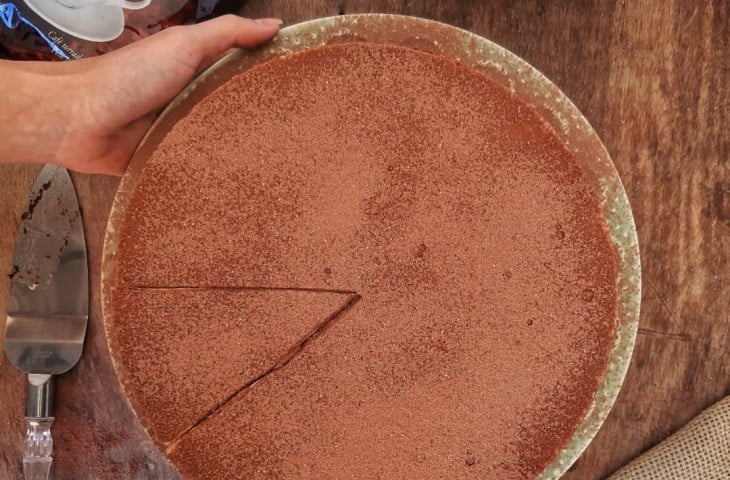 Torta de mousse de café com chocolate