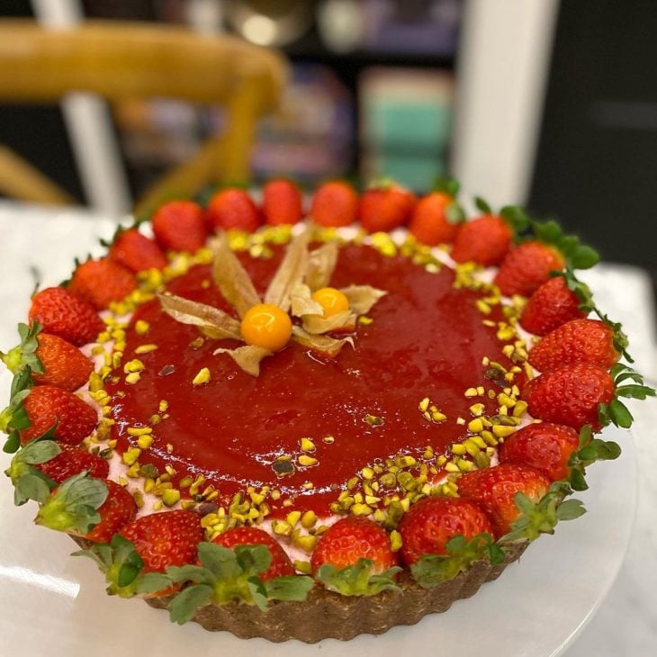 Torta mousse de morango