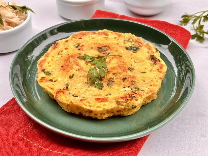 Torta rápida de frango finalizada.