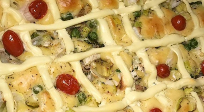Torta salgada com creme de ricota