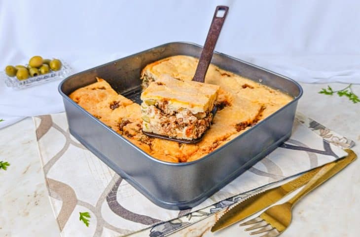Torta salgada de carne moída