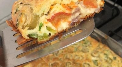 Torta vegetariana de liquidificador