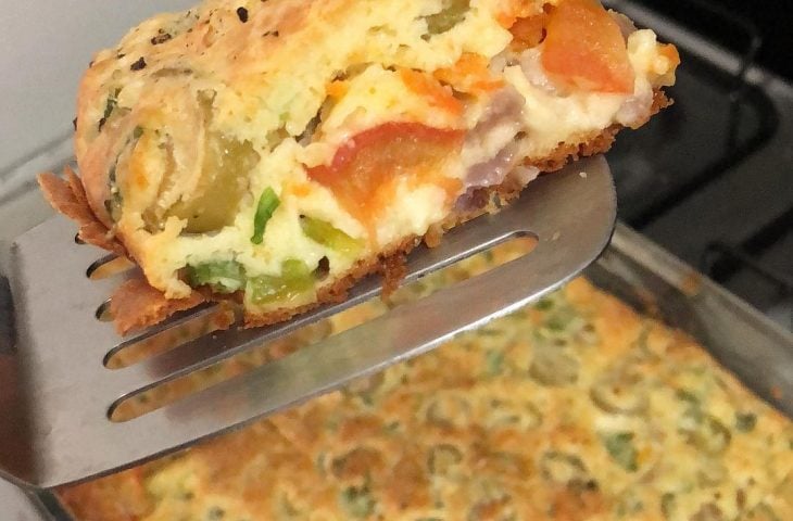 Torta vegetariana de liquidificador