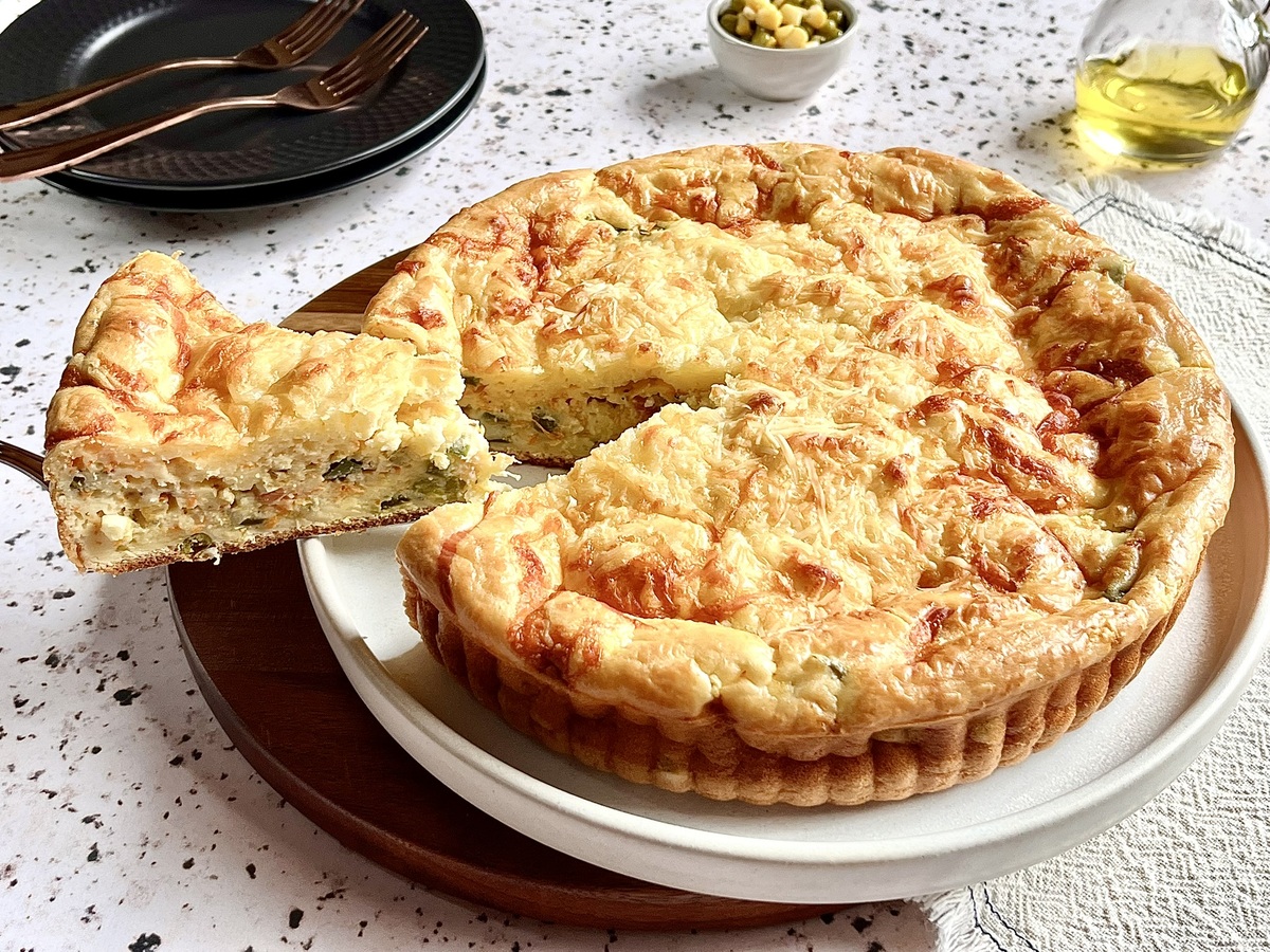 Torta vegetariana de liquidificador